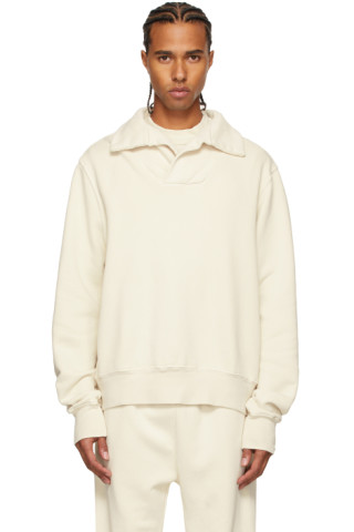 Les Tien: Off-White Heavyweight Yacht Pullover Sweatshirt | SSENSE