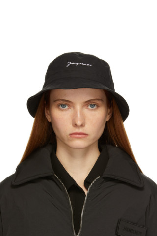 Jacquemus: Black La Montagne 'Le Bob Picchu' Bucket Hat | SSENSE