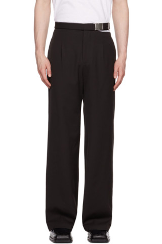 Black Signature Trousers by Carlota Barrera on Sale