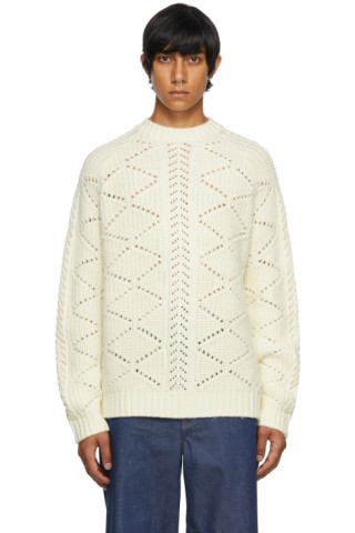 King & Tuckfield: Beige Oversized Chunky Sweater | SSENSE Canada