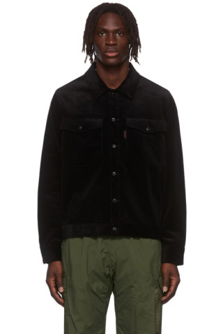 Gramicci: Black Corduroy Trucker Jacket | SSENSE