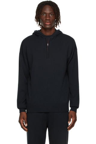 Loro Piana: Navy Wallaston Hoodie | SSENSE Canada