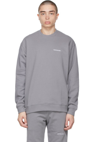 Saintwoods: Grey Logo Sweatshirt | SSENSE