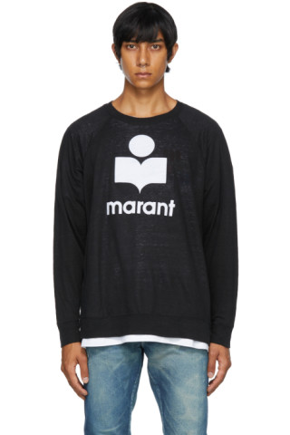 Isabel Marant: Black Kieffer Long Sleeve T-Shirt | SSENSE