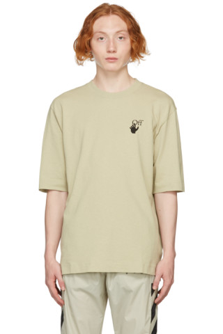 Off-White: Beige Bubble Arrow Skate T-Shirt | SSENSE