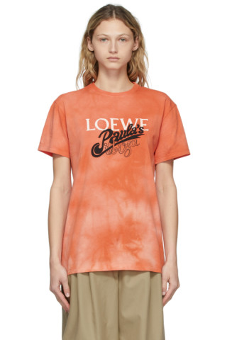Loewe: Orange Paula's Ibiza Tie Dye T-Shirt | SSENSE