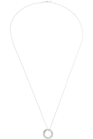 Le Gramme: Silver Round Pendant 'Le 2.5 Grammes' Necklace | SSENSE