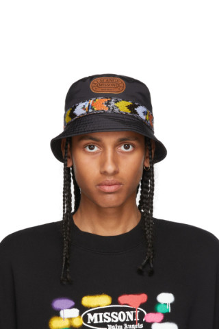 Palm Angels: Black & Multicolor Missoni Edition Heritage Bucket Hat ...