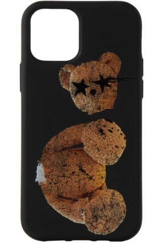 Black Spray Paint Bear iPhone 12/12 Pro Case by Palm Angels on Sale