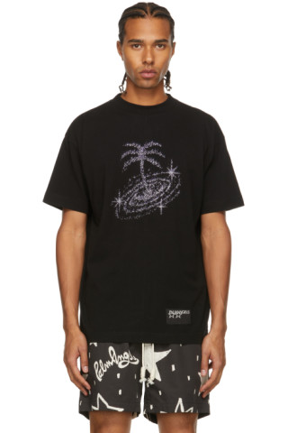 Black Palm Galaxy T-Shirt by Palm Angels on Sale