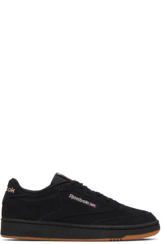 Forbindelse Isbjørn Envision Reebok Classics: Black Suede Club C 85 Sneakers | SSENSE