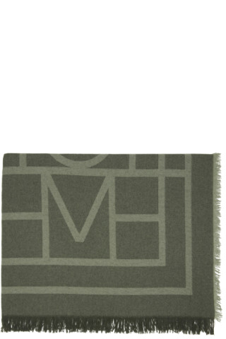 Wool & Cashmere Monogram Scarf by Totême on Sale