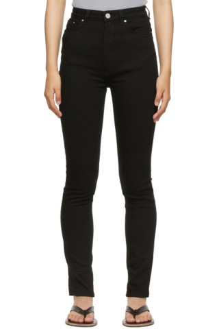 Black Skinny Fit Jeans by TOTEME on Sale