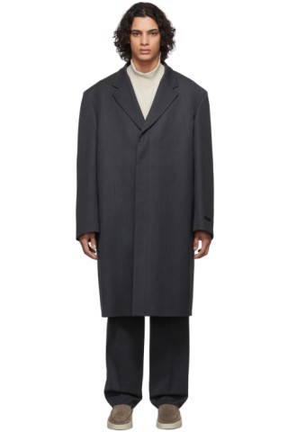 Fear of God: Grey Chesterfield Coat | SSENSE