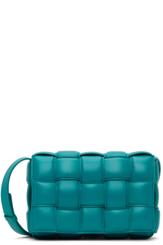 Bottega Veneta: Blue Padded Cassette | SSENSE Canada