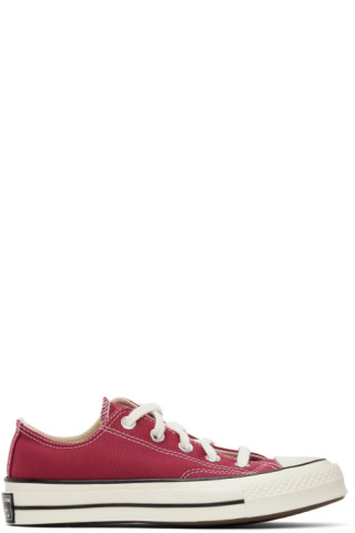 Purple Chuck 70 Recycled Canvas Low Sneakers by Converse on Sale Purple Chuck 70 Recycled Canvas Low Sneakers by Converse on Sale