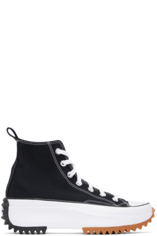 Black Run Star Hike Hi Sneakers by Converse on Sale