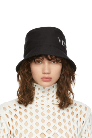 Valentino Garavani: Black VLTN Bucket Hat | SSENSE