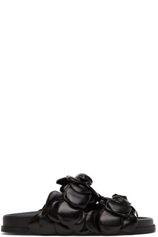 Valentino Black Jelly Rose Flip Flop Sandals - USA 8 – I MISS YOU