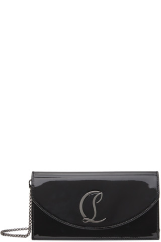 Christian Louboutin Loubi54 Patent Clutch Bag in Black