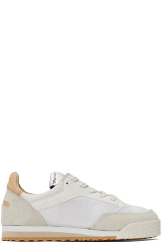 White Pitch Low Sneakers by Spalwart on Sale