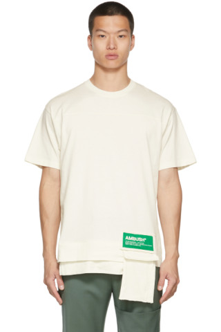 AMBUSH: White Packable Waist Pocket T-Shirt | SSENSE