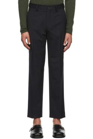 Black Single Suit Trousers by Han Kjobenhavn on Sale