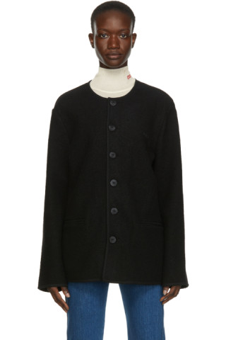 032c: Black Janker Cardigan Jacket | SSENSE