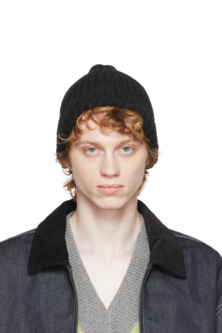 s.k. manor hill: Black Watch Beanie | SSENSE