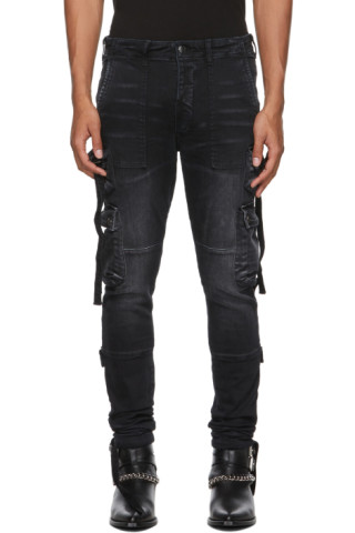 Black Tactical Cargo Jeans by AMIRI on Sale