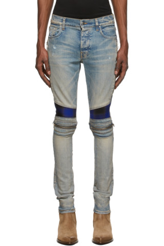 AMIRI: Blue MX2 Denim Jeans | SSENSE Canada