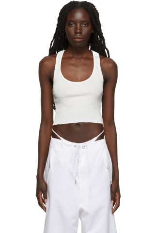 off white crop tank top