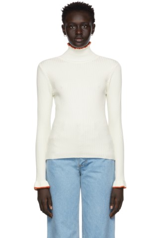 White Angelist Turtleneck by Valentine Witmeur Lab on Sale