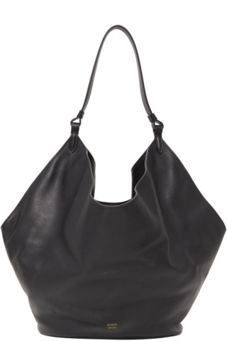 Khaite: Black Medium Lotus Tote | SSENSE