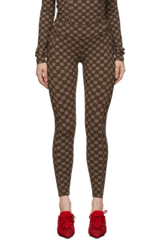 MISBHV - Brown Monogram High-Waisted Leggings