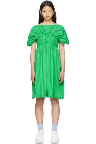 Molly Goddard: Green Izadora Dress | SSENSE UK