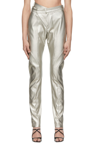 Ottolinger: Silver Polyester Trousers | SSENSE