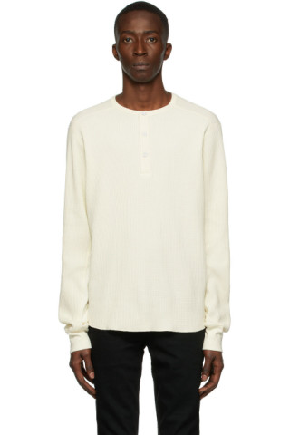 rag & bone: Off-White Waffle Devon Henley | SSENSE