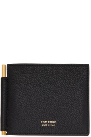 Tom Ford Black T Line Money Clip Wallet