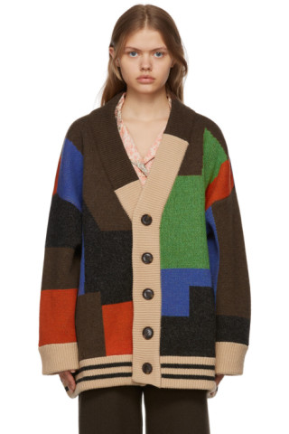 TRUNK PROJECT Color Mixed Wool Cardigan | vuzelia.com