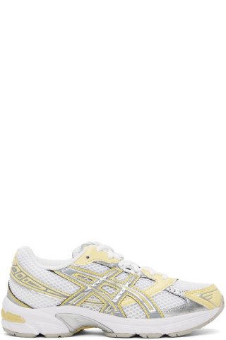 White & Yellow Gel-1130 Sneakers by Asics on Sale White & Yellow Gel-1130 Sneakers by Asics on Sale