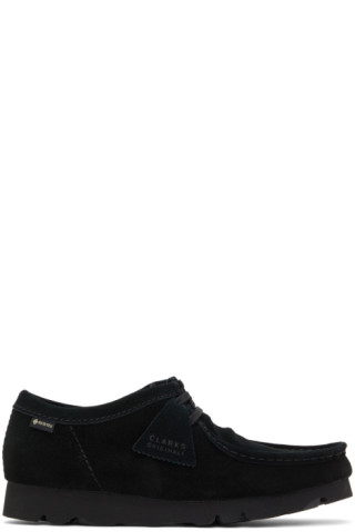 Clarks Originals: Black Suede Wallabee Gore-Tex Lace-Up Shoes