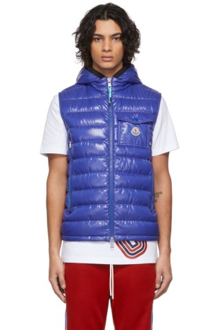 Moncler: Blue Ragot Vest | SSENSE