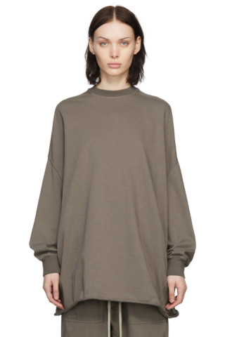 Rick Owens Drkshdw: Grey Crater Sweatshirt | SSENSE Canada