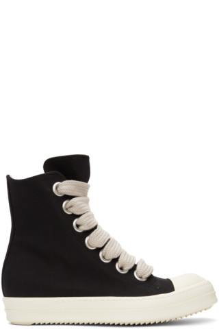 Rick Owens Drkshdw: Black Jumbo Lace Sneakers | SSENSE Canada