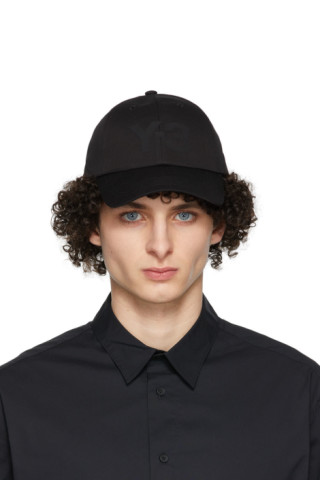 Black Logo Cap by Y-3 on Sale