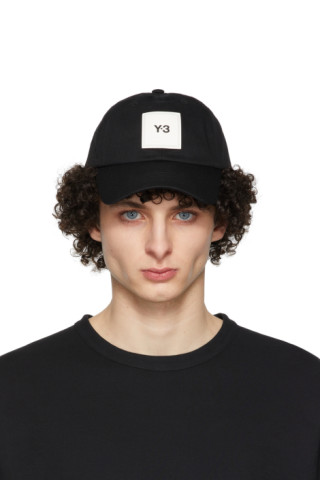 Y-3: Black SQL Logo Cap | SSENSE