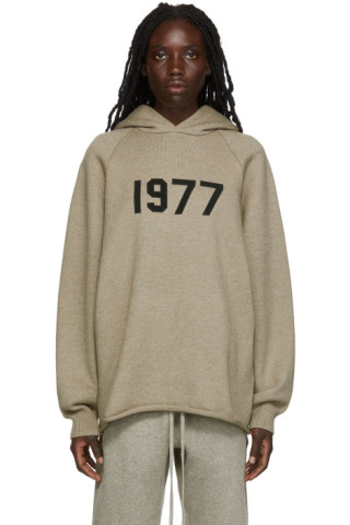 Gray Polyester Hoodie by Fear of God ESSENTIALS on Sale