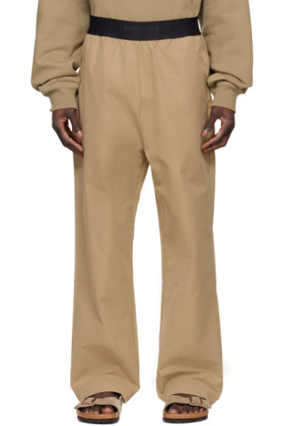 Tan Cotton Lounge Pants by Fear of God ESSENTIALS on Sale