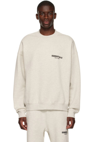 Off-White Crewneck Sweatshirt by Fear of God ESSENTIALS on Sale